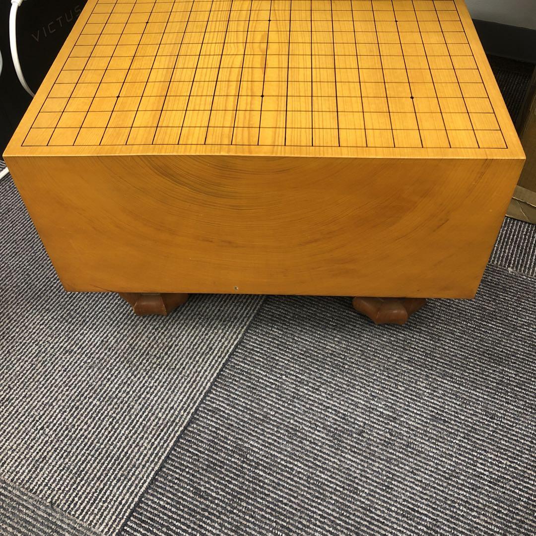 美品★本榧柾目基盤 囲碁盤 囲碁セット 蛤碁石 那智黒 白黒セット 桐覆い付き 画像7