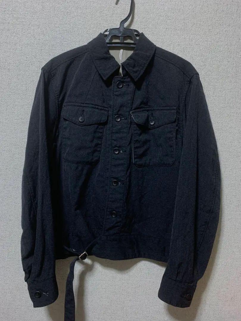 sus-sous シュスー　ウールリネン バトルドレス JKTサイズ7 sus-sous ウールリネン OVERALL バトルドレス JKTサイズ7