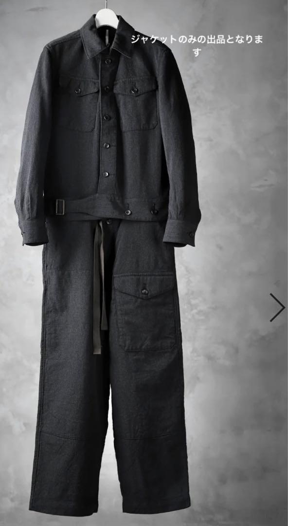 sus-sous シュスー　ウールリネン バトルドレス JKTサイズ7 sus-sous ウールリネン OVERALL バトルドレス JKTサイズ7