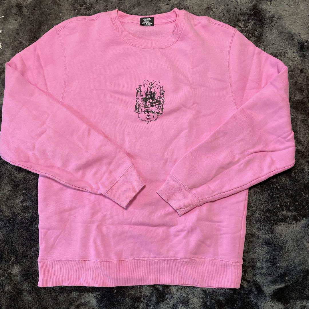 ピンク系 M 即納 大特価 美品stussyトレーナーcrew スウェット トップスピンク系m 8 122 Legend Logistic Com