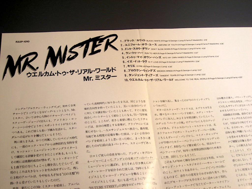 Mr.ミスター / ウェルカム・トゥ・ザ・リアル・ワールド 紙ジャケ 新品 Amazon.co.jp: ウェルカム・トゥ・ザ・リアル・ワールド(期間