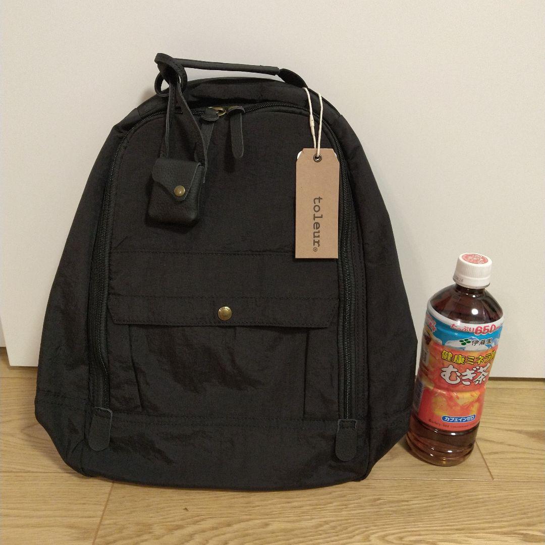 新品未使用　toleur/トーラ ウォッシュナイロン×カウレザー リュック