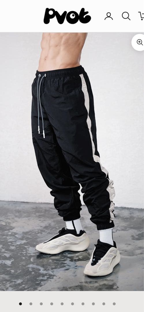 Pivot SL Nylon Pants (ブラック/ベージュ) サイズＬ