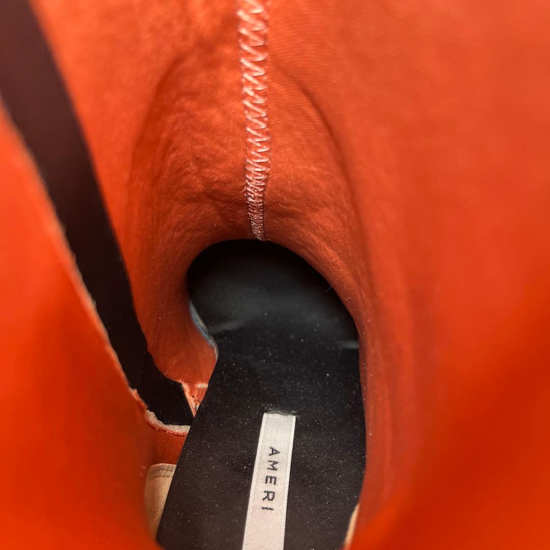 美品 アメリ ショートブーツ ブラック レザー 厚底 美品 アメリ ショートブーツ ブラック レザー 厚底