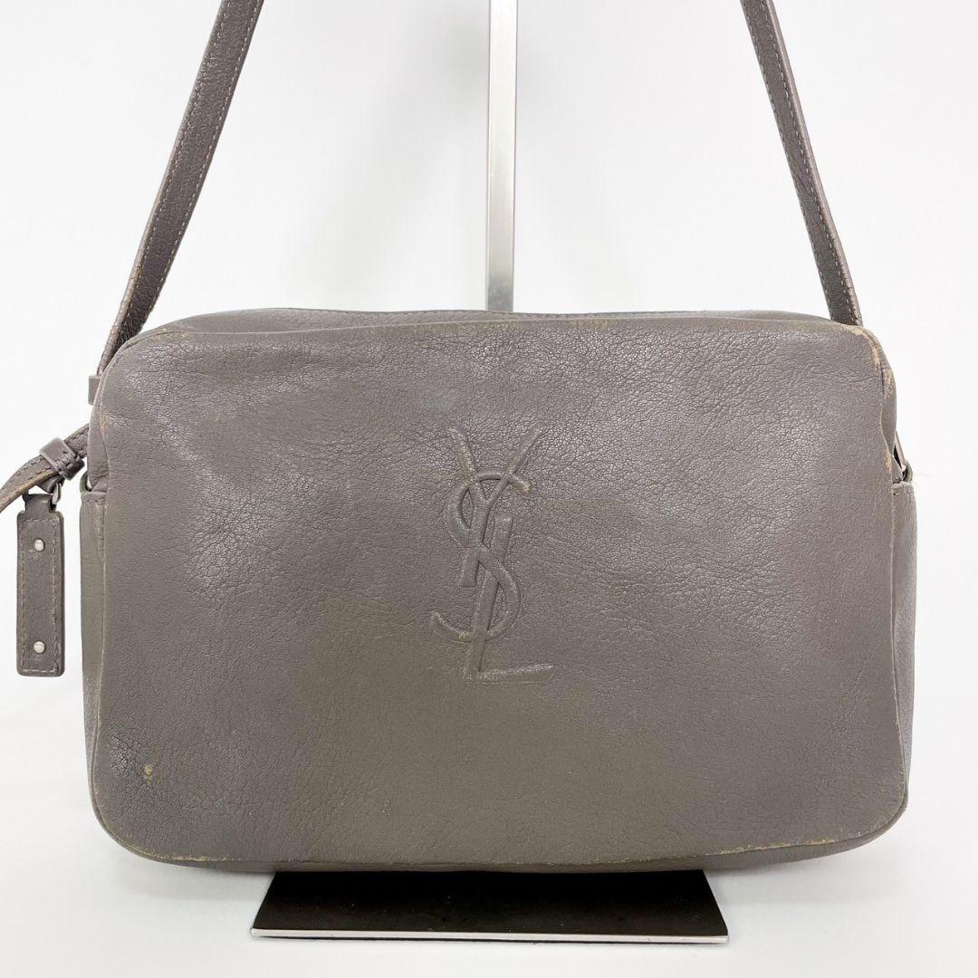✨ヴィンテージ✨SAINT LAURENT ショルダー 本革レザー マチあり