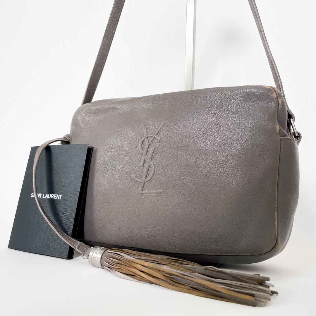 ✨ヴィンテージ✨SAINT LAURENT ショルダー 本革レザー マチあり