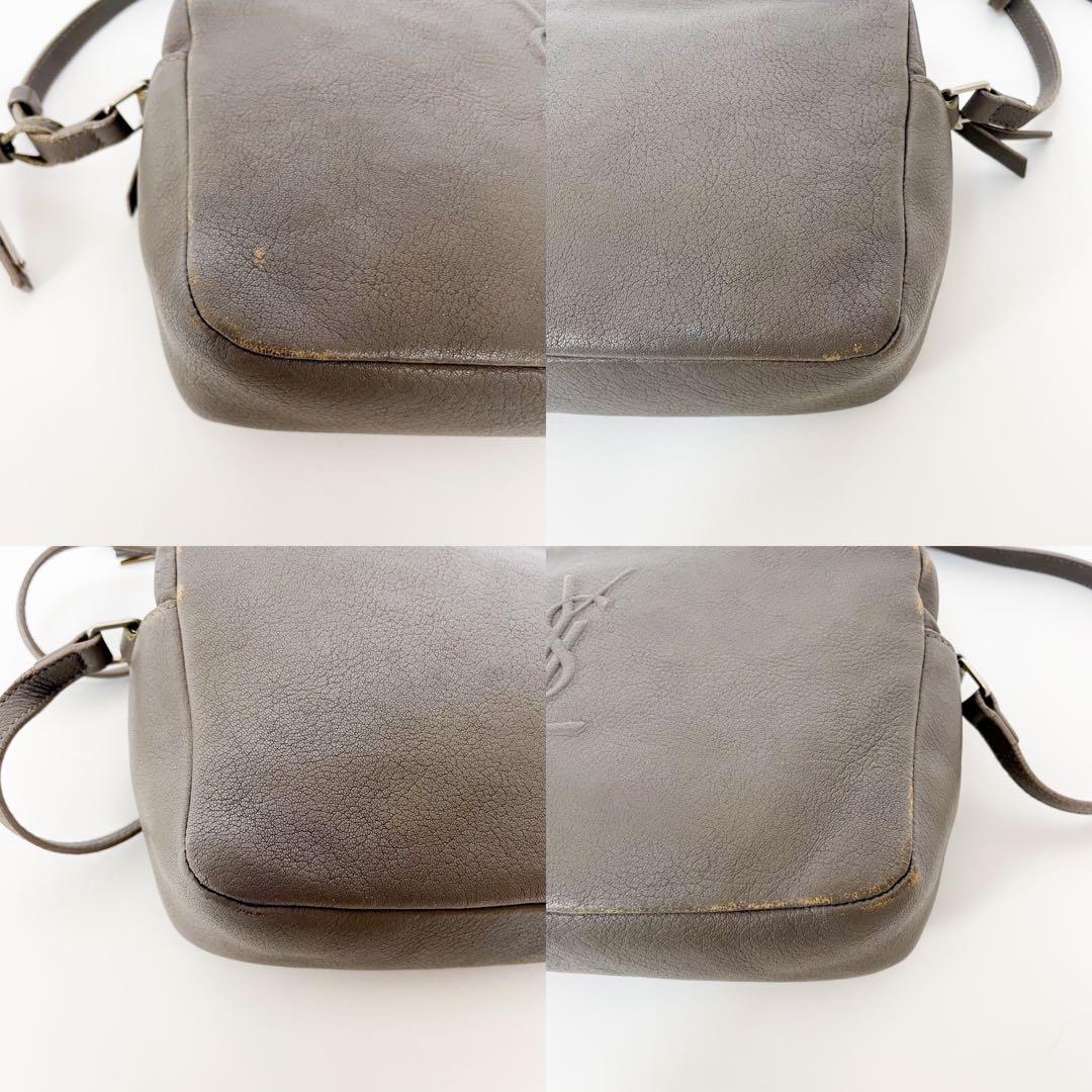 ✨ヴィンテージ✨SAINT LAURENT ショルダー 本革レザー マチあり