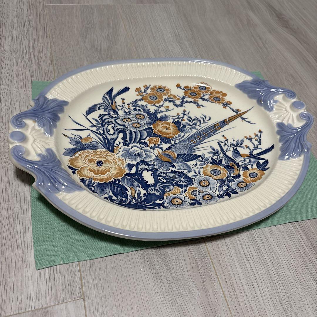 アンティーク マイセン 美術品 陶磁器 花と鳥の装飾プレート アンティーク マイセン 美術品 陶磁器 花と鳥の装飾プレート