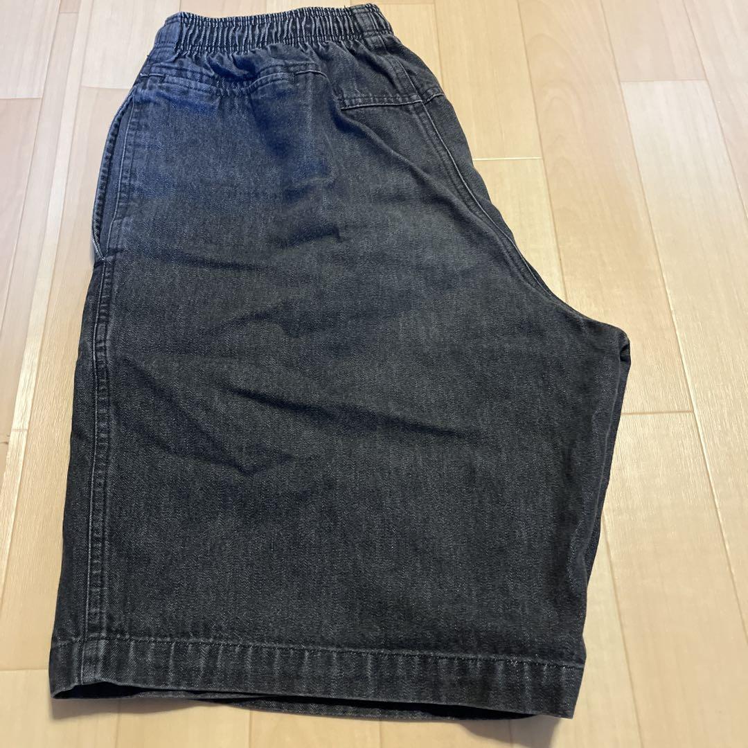 ステューシーブラックデニムショートパンツ