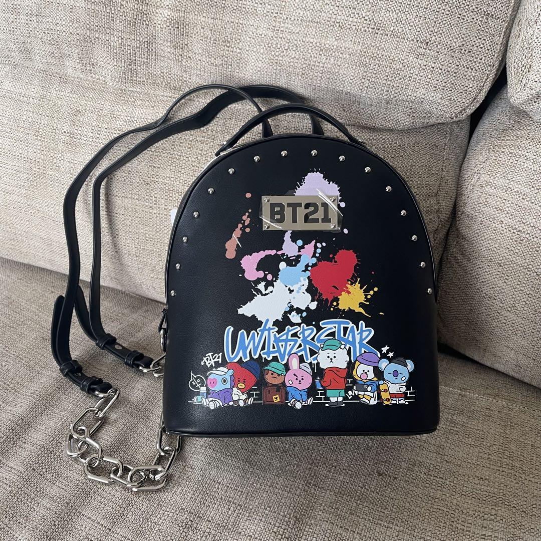 【正規品直輸入】 BT21 SAMANTHAVEGA 未使用 新品 コラボ アイドル ブラック リュック アイドル