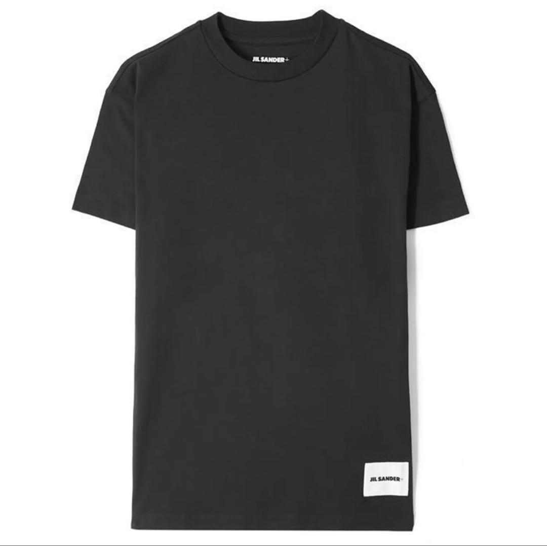 【Jil Sander】プリント Tシャツ 半袖 ブラック/ブルー JIL SANDER ジルサンダー Tシャツ 半袖 クルーネック 丸首