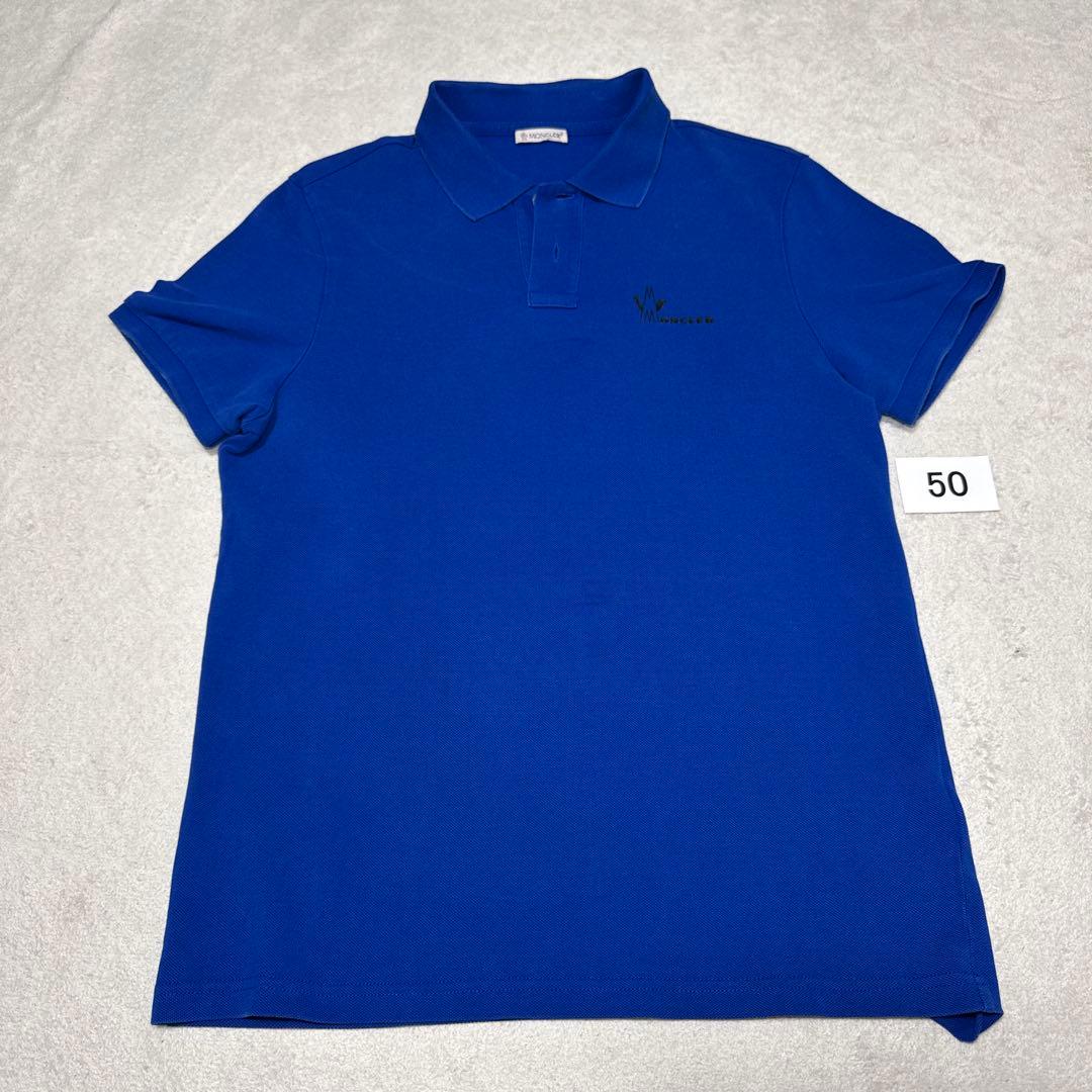 50 モンクレール　MONCLER ポロシャツ　ブルー　M