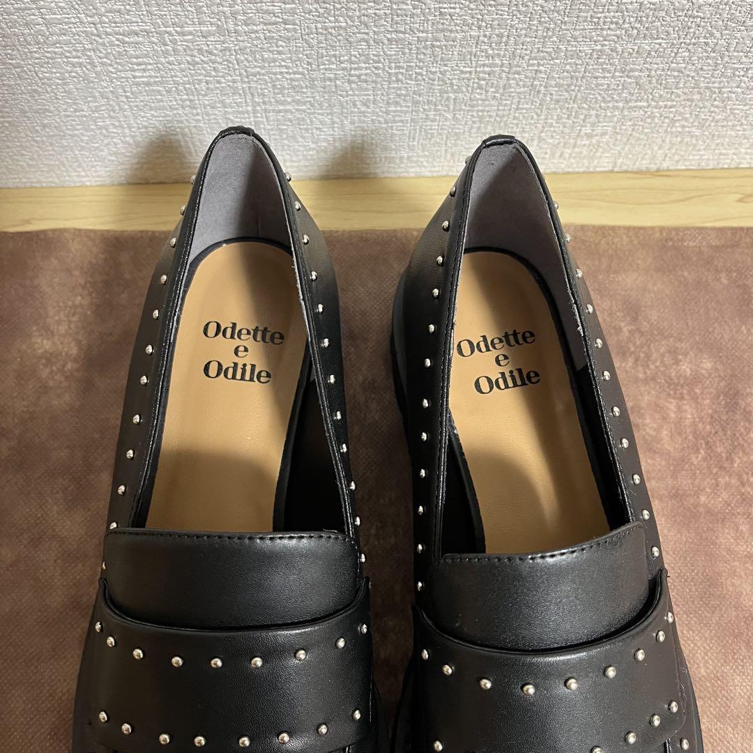 美品【Odette e Odile】ローファー　ブラック ODETTE E ODILE SLペニーローファー フラット25