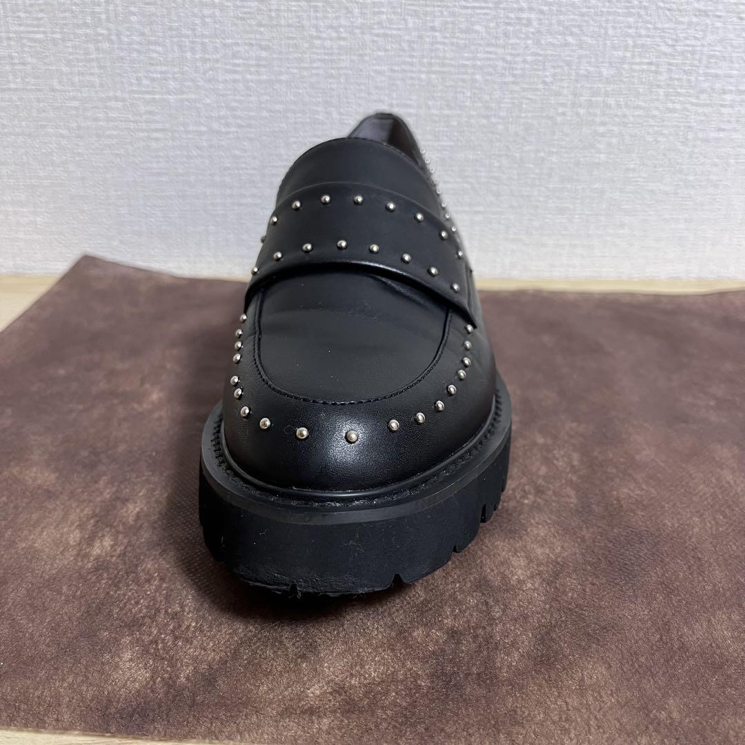 【オディットエオディール】　エナメル　ローファー　スタッズ　ブラック　25cm オデットエオディールユナイテッドアローズ 【オディットエ