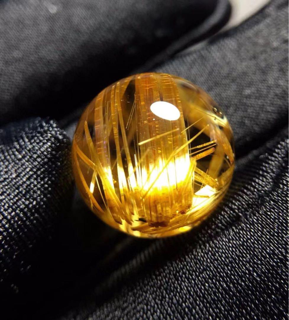 ⭐︎【天然】タイチンクオーツ 丸玉 14.5mm 4.4g 画像2