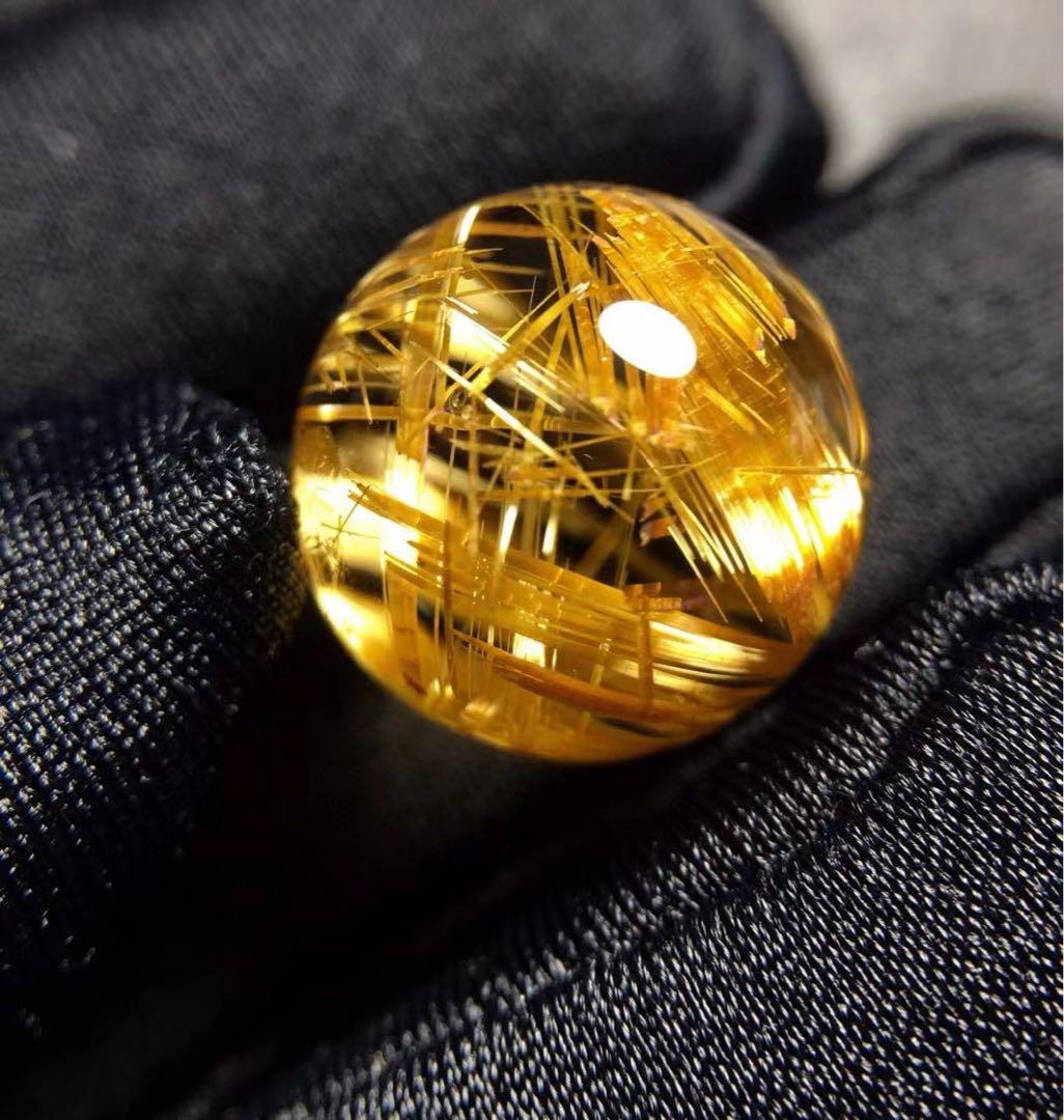 ⭐︎【天然】タイチンクオーツ 丸玉 14.5mm 4.4g 画像4