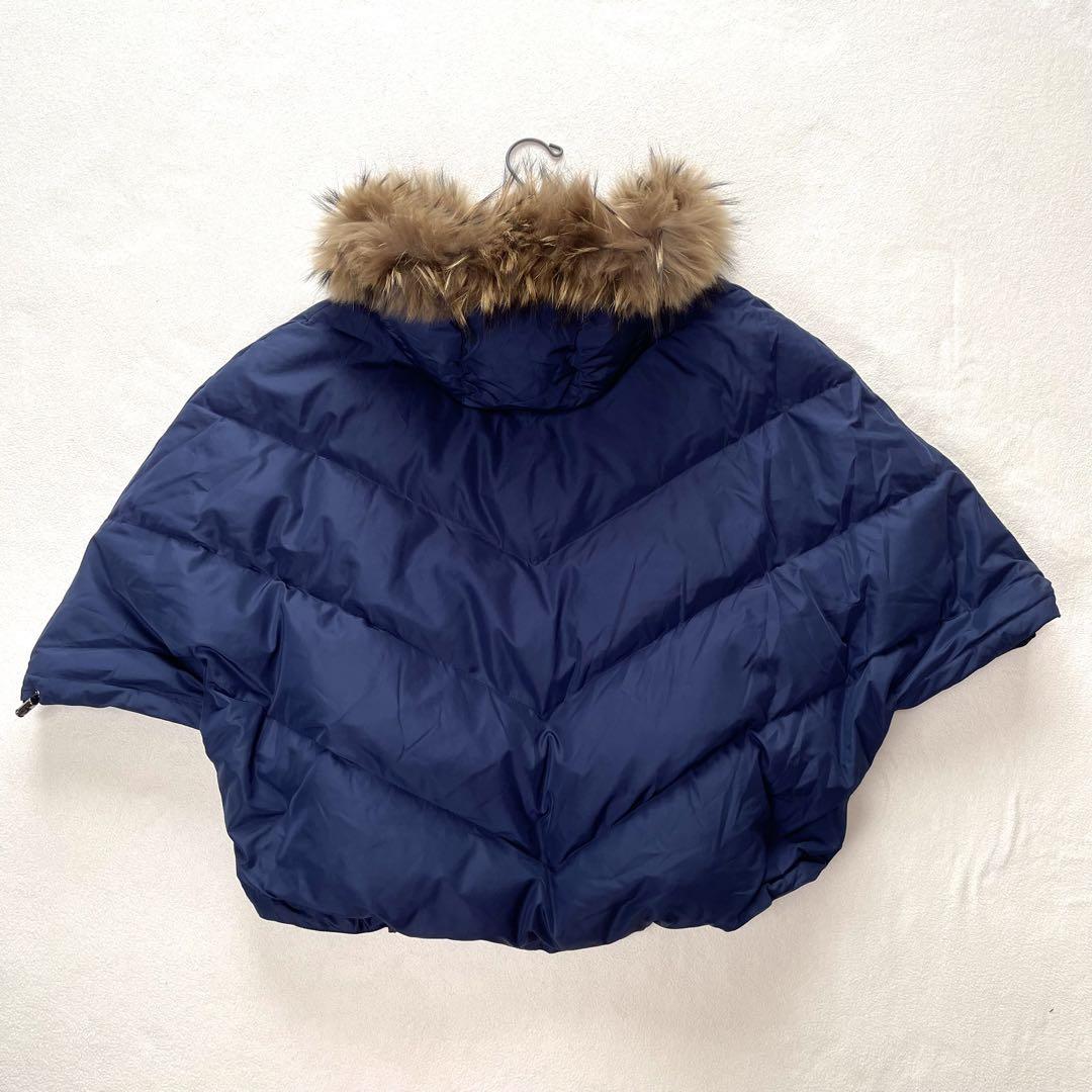 【極美品】ACUTA リバーシブルダウンポンチョ ラクーンファー