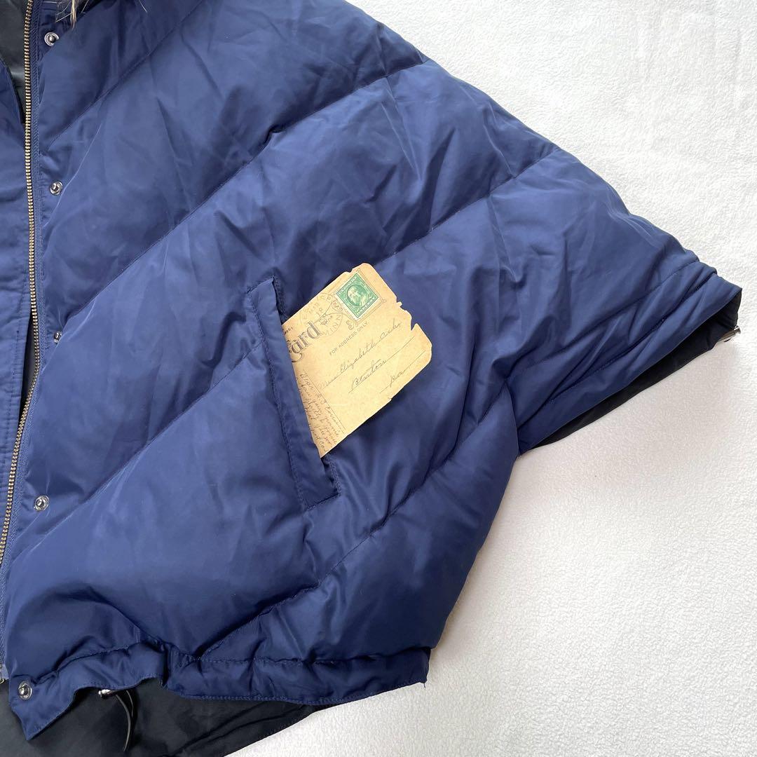 【極美品】ACUTA リバーシブルダウンポンチョ ラクーンファー