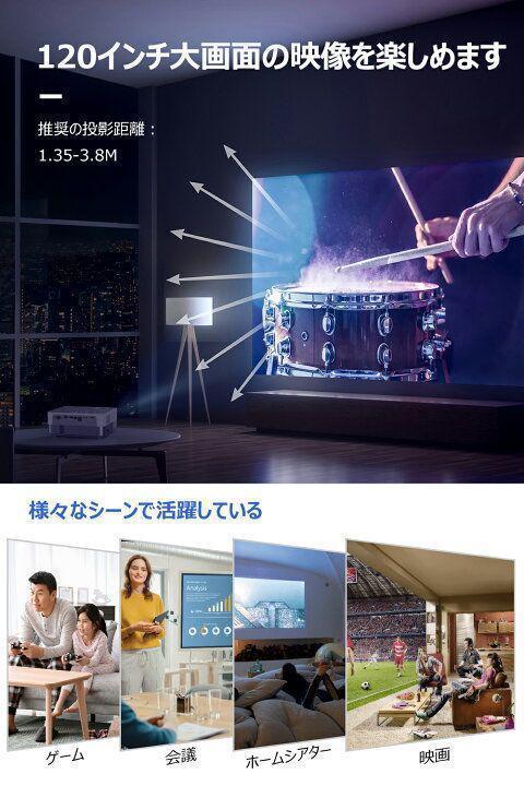 得価安い 新品未使用 WiFi プロジェクター 6500lm 720P 有線接続 高画質 9oxQ7-m99970086699 超特価低価