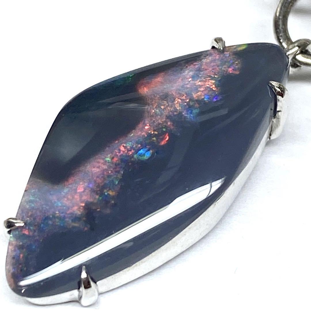 美品☆SILVER925☆天の川の様な大きなブラックオパール☆ペンダントトップ