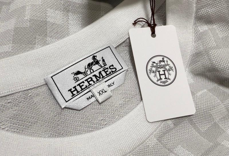 新品未使用 エルメス 2025年春夏 幾何学模様Tシャツ 557990HA94