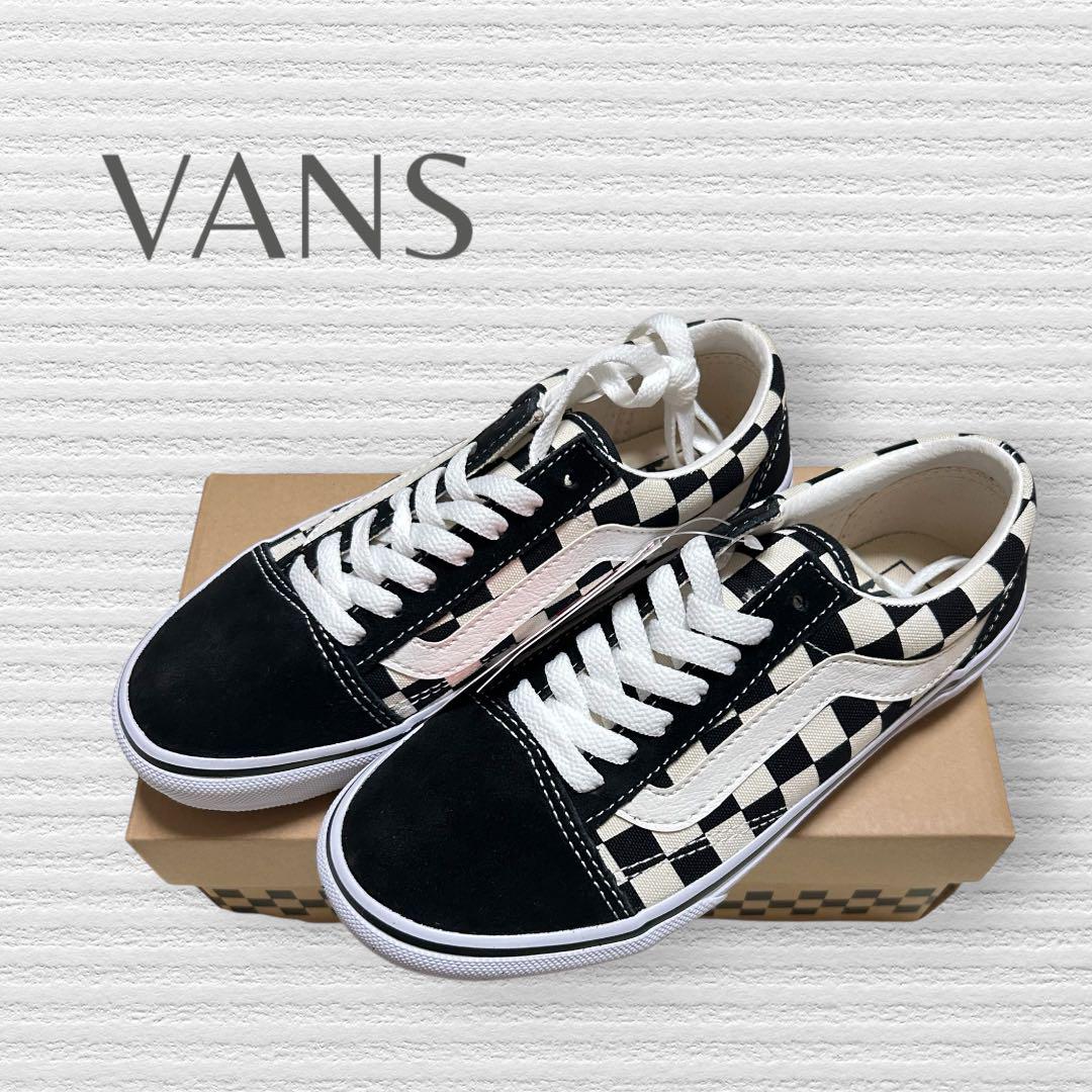 新品【VANS】オールドスクールDX 黒白チェック　レディース　22.5㎝