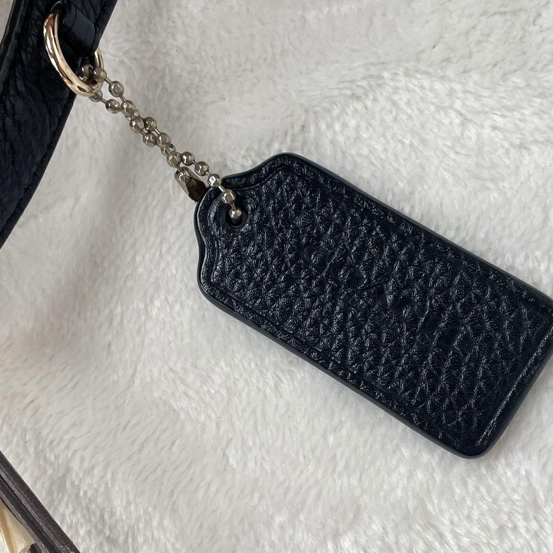 極美品⭐︎COACH ブラック ターンロック レザー シボ革 リュック バッグ