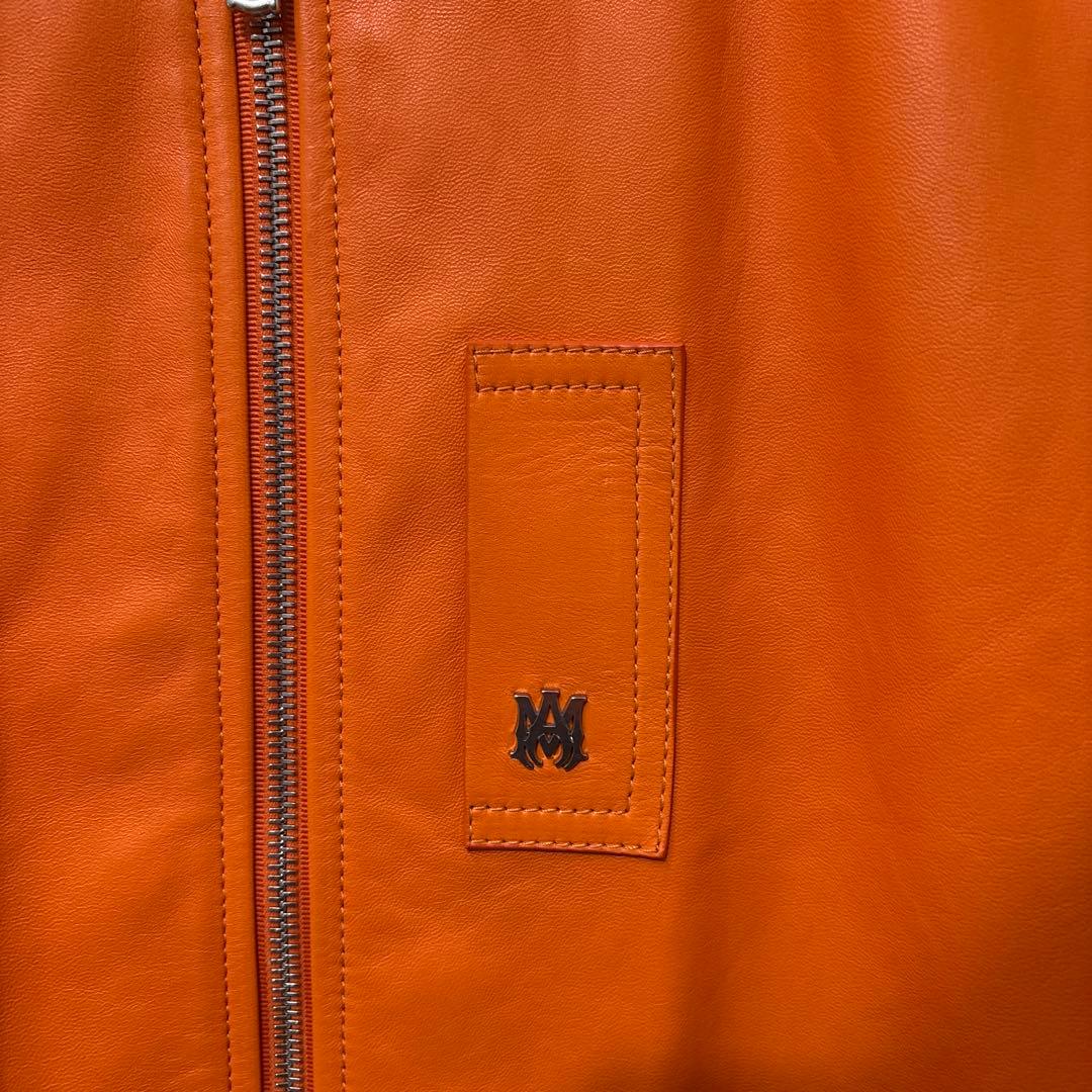 AMIRI 50 オレンジ レザーベスト AMIRI 50 オレンジ レザーベスト