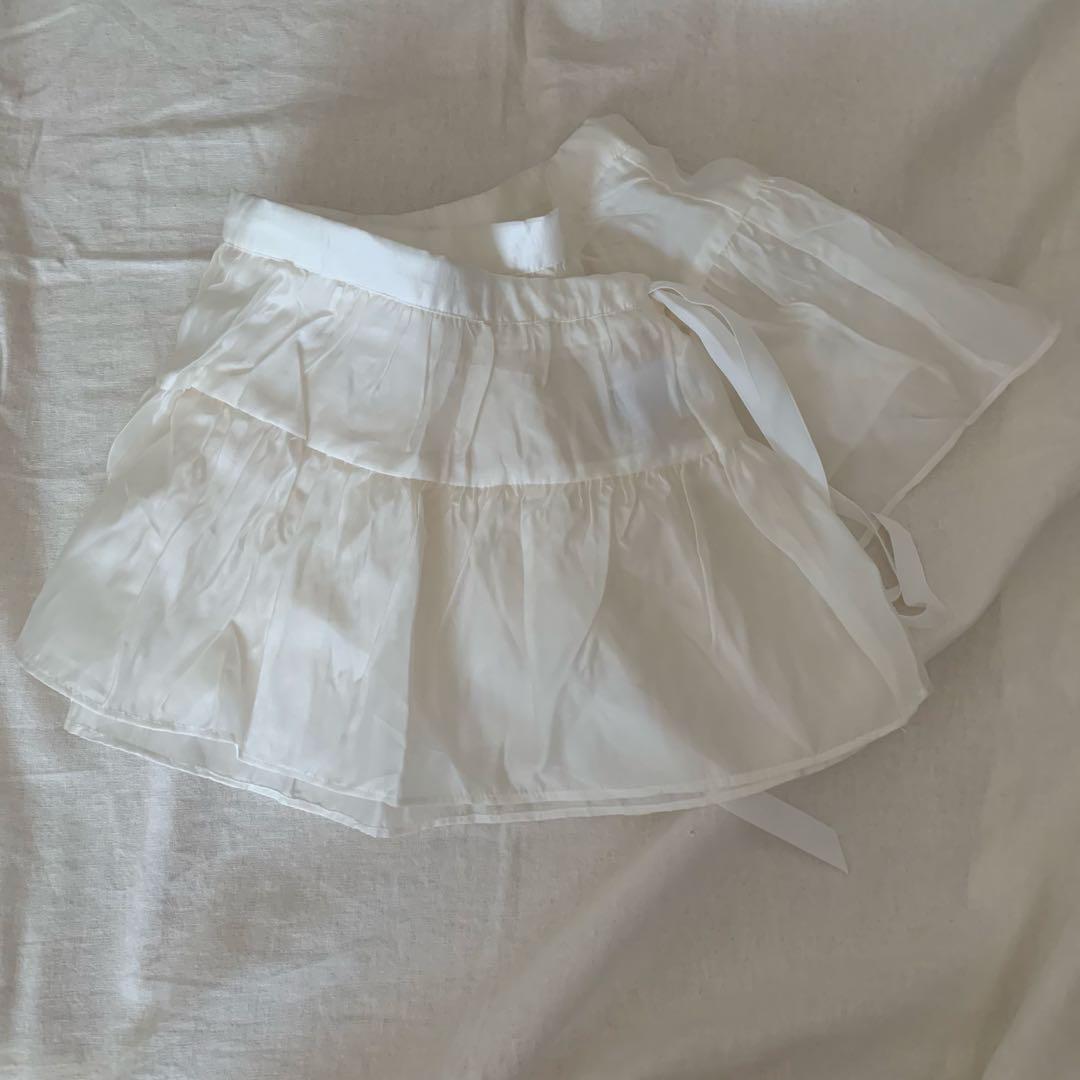 セール】adjustable mini sheer skirt / アジャスタブルミニ
