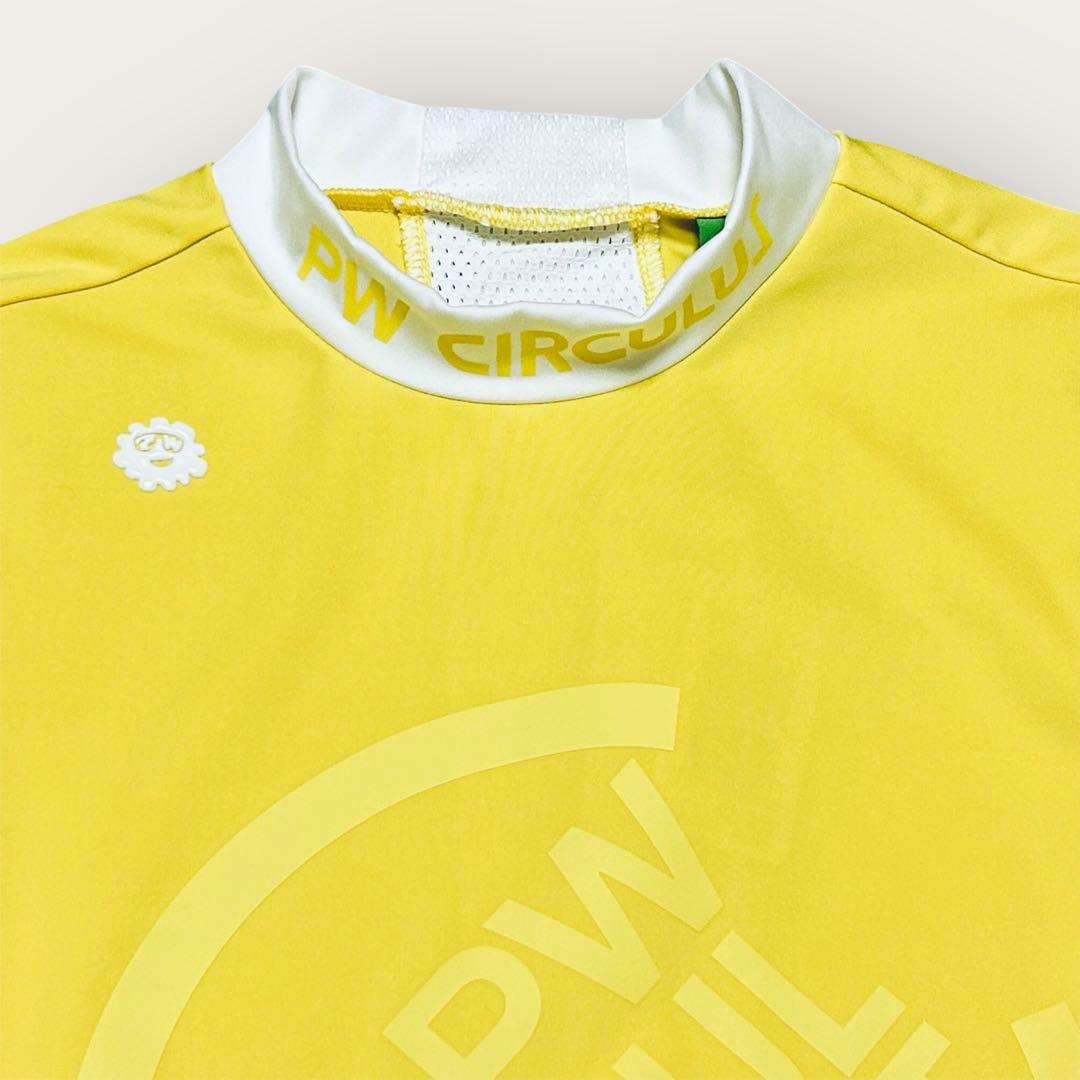 新品 PWCIRCULUS M ビックロゴ バックメッシュ切り替えモックT