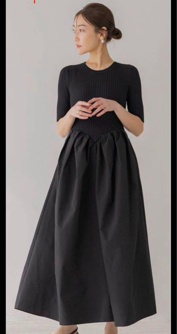regleam ROUND SWITCHING RIB MAXI DRESS