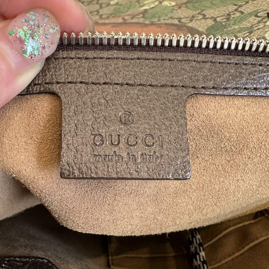 GUCCI グッチ ティアン GGスプリーム トートバッグ 鳥 総柄