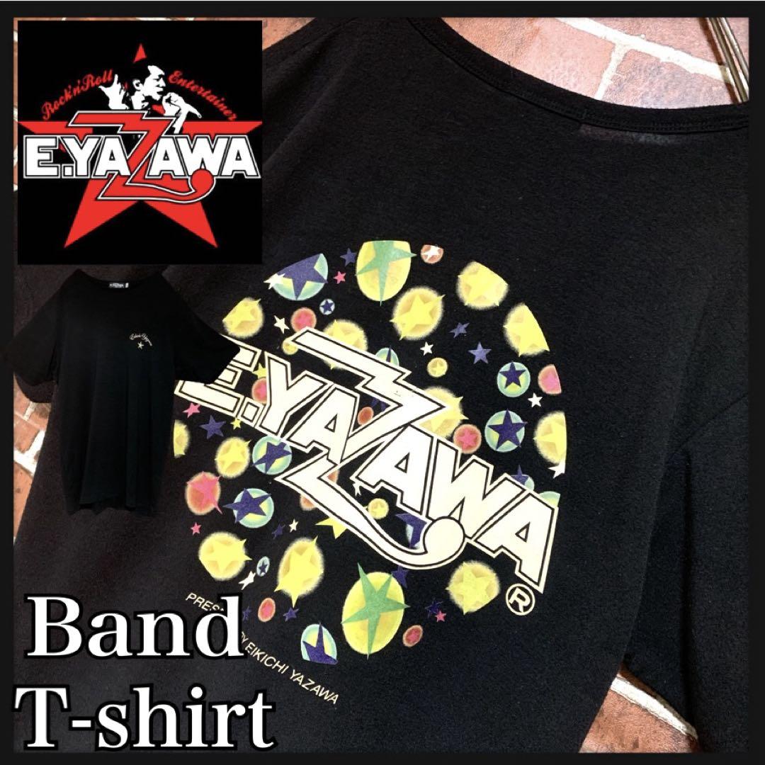 【貴重】E.YAZAWA★矢沢永吉★レインボー★バックプリント★バンドtシャツM