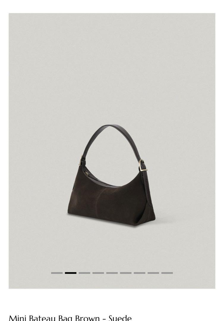 最高ファッション - folnua Mini Bateau Bag Brown - Suede