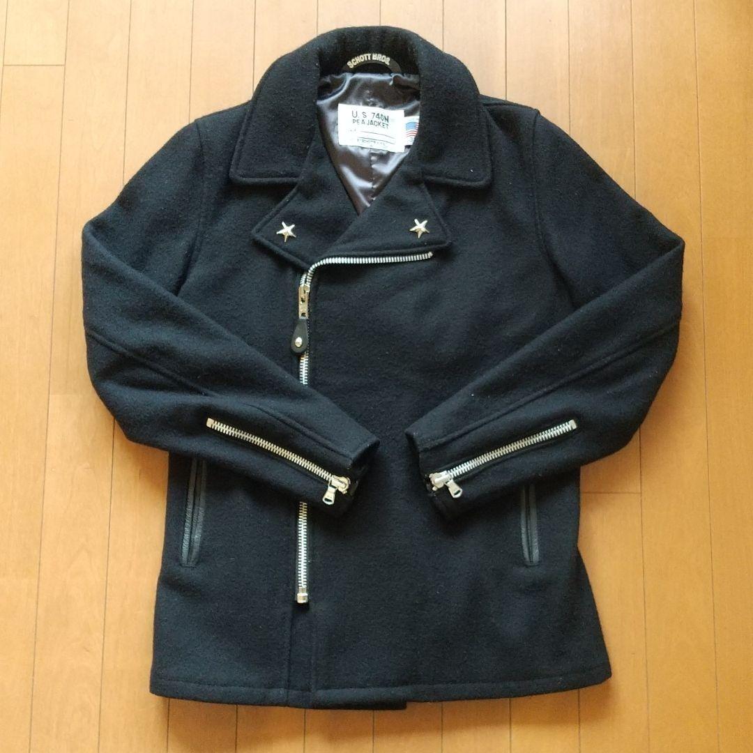 schott ライダース メルトン Pコート