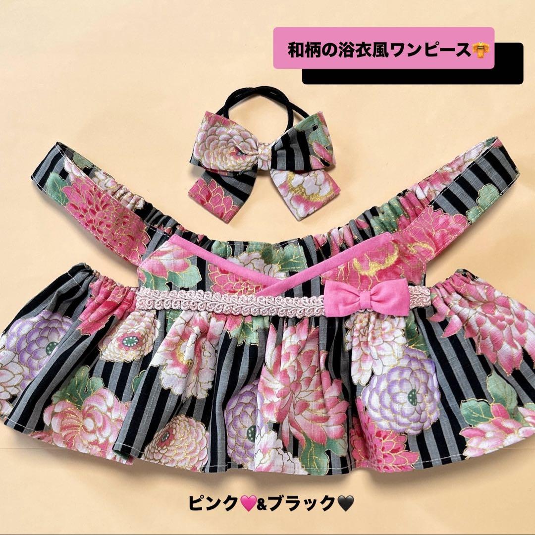 お歳暮 人気 LOVOT服 メルカリ - ワンピース ハンドメイド ラボット ☆浴衣風☆ クラフト・布製品