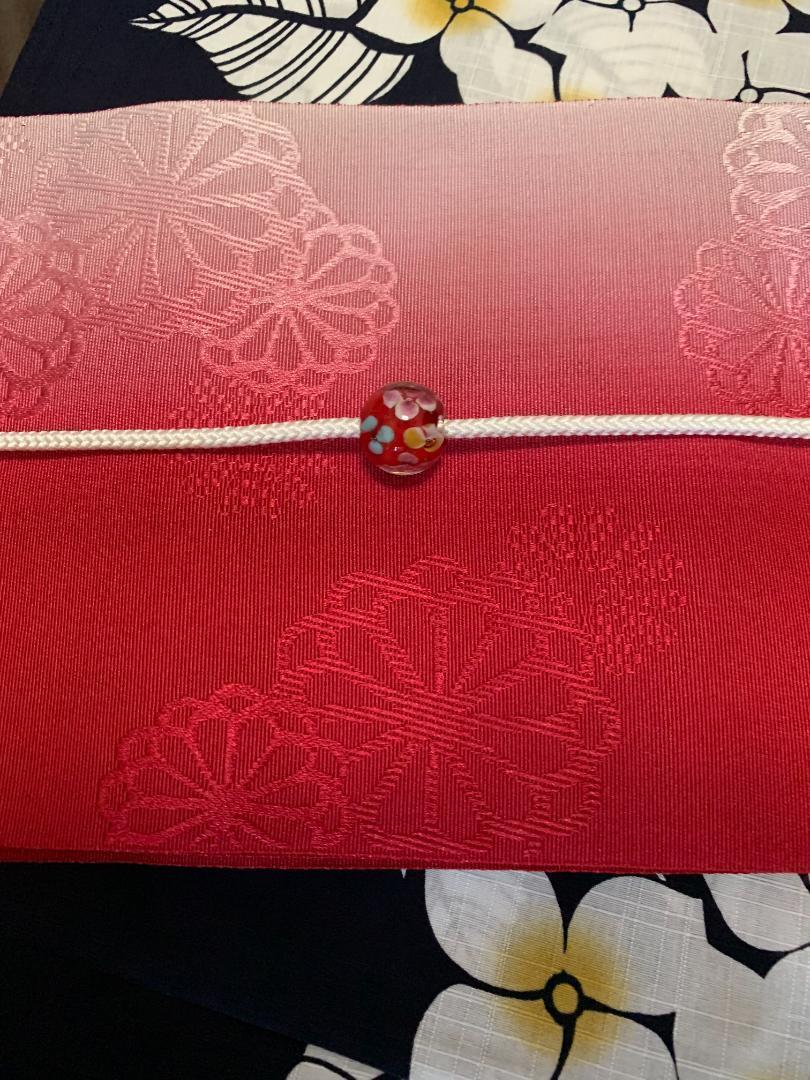 画像の黄色帯+お任せ下駄つき◆大人ゆかた◆品ある紫陽花（あじさい）紺浴衣◆