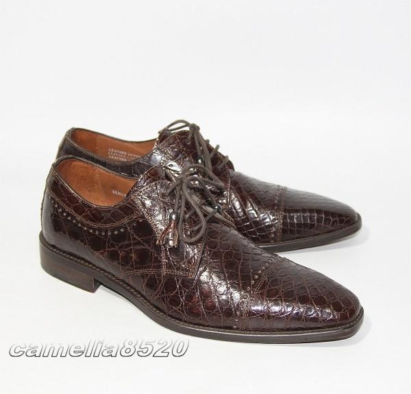 BETTACCINI クロコダイル 38.5 美品 ワニ革 鰐靴 展示品 伊製