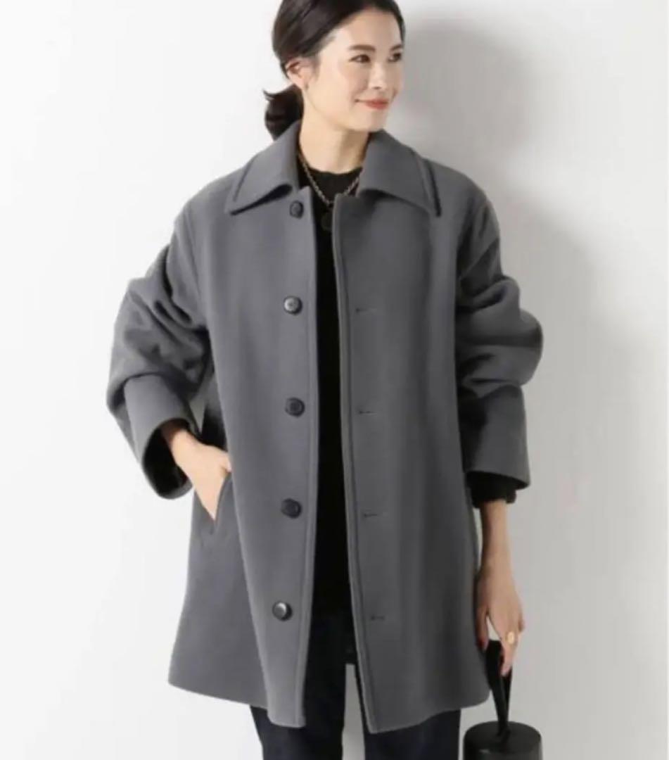 AURALEE double cloth light melton coat