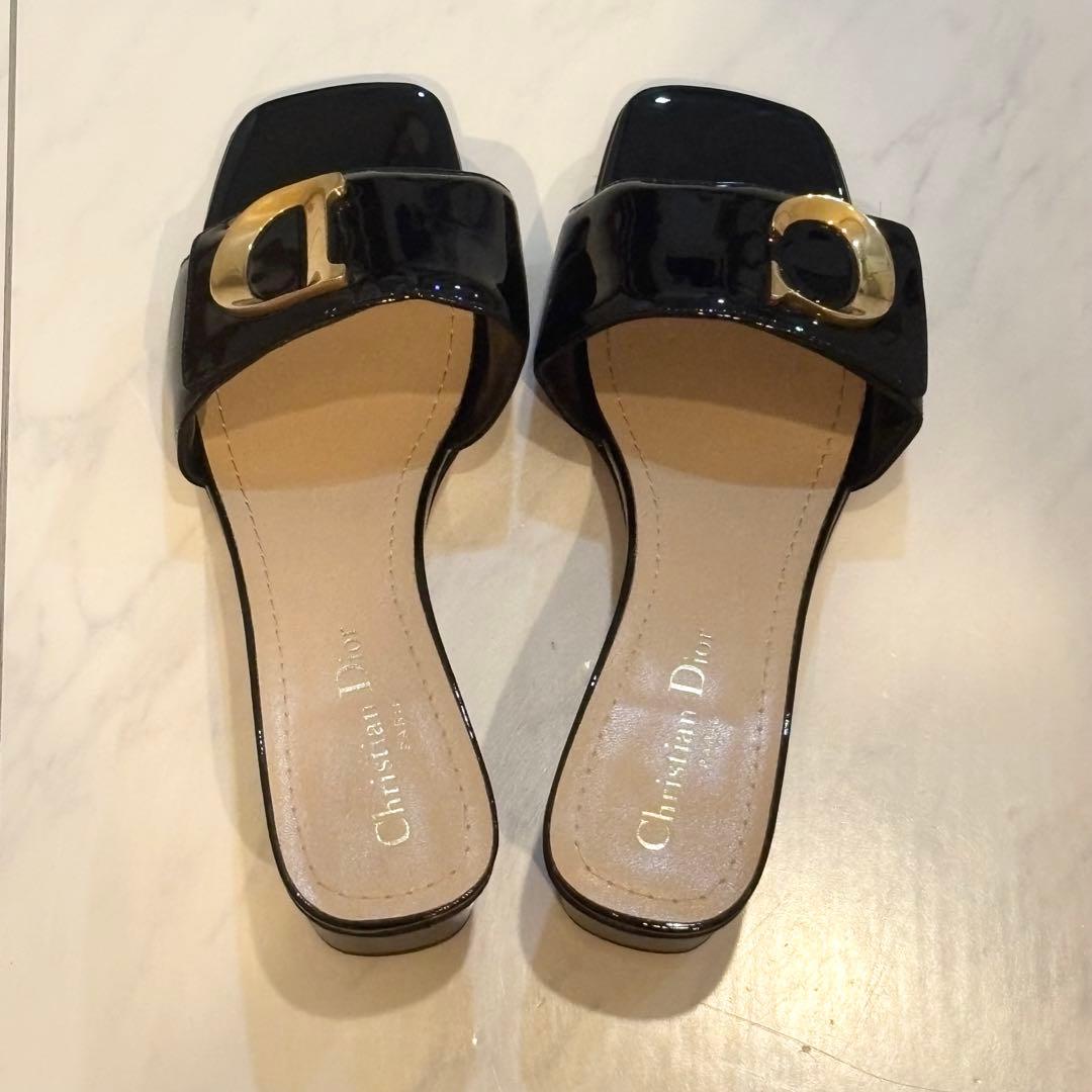新品未使用Christian Diorクリスチャンディオール エナメルサンダル