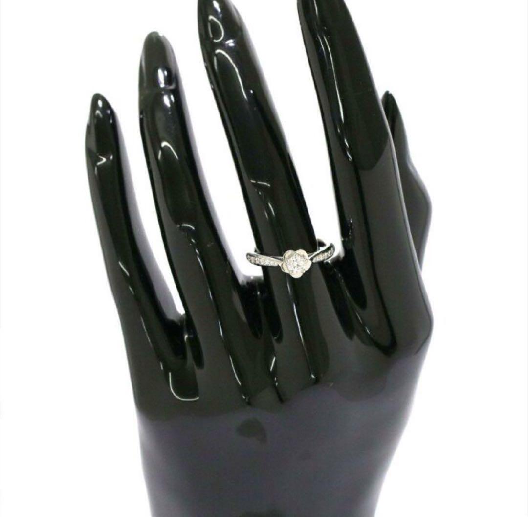 シャネルファインジュエリーダイヤモンドカメリアプラチナリング　美品　サイズ#49