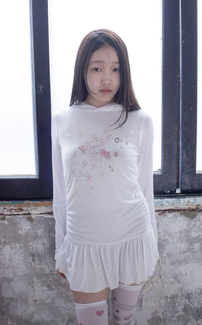 新品　igusaイグサ193 Chakra hoodie dress ミニワンピ