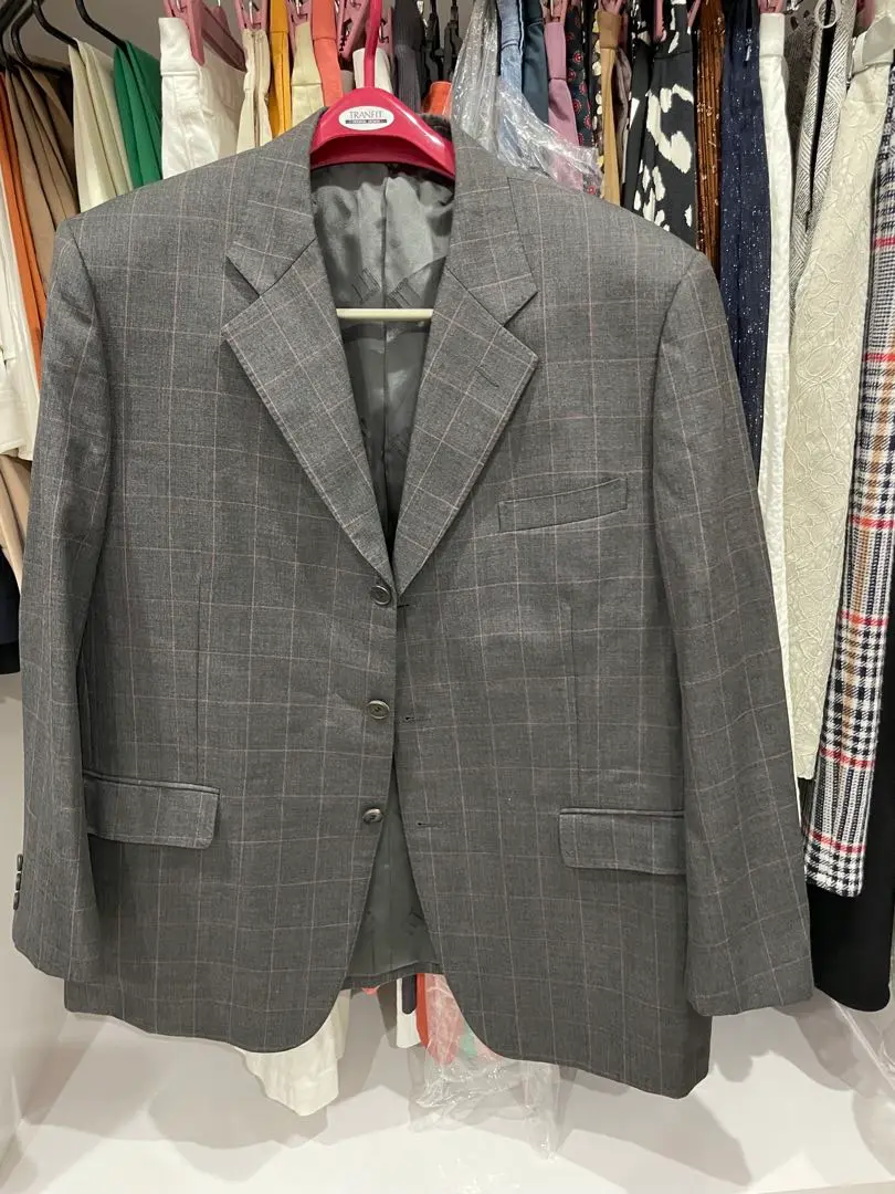 dunhill ウール ビジネスジャケット ベージュ ウォッシャブル/防しわ性】ウールフランネル ジャケット