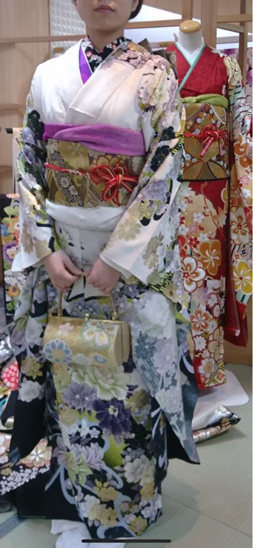新品しつけ糸付き　正絹　結城紬　　　　　　ぼかし袷着物　五月みどりさん　パール 新品しつけ糸付き 正絹 結城紬 ぼかし袷着物 五月みどりさん パール