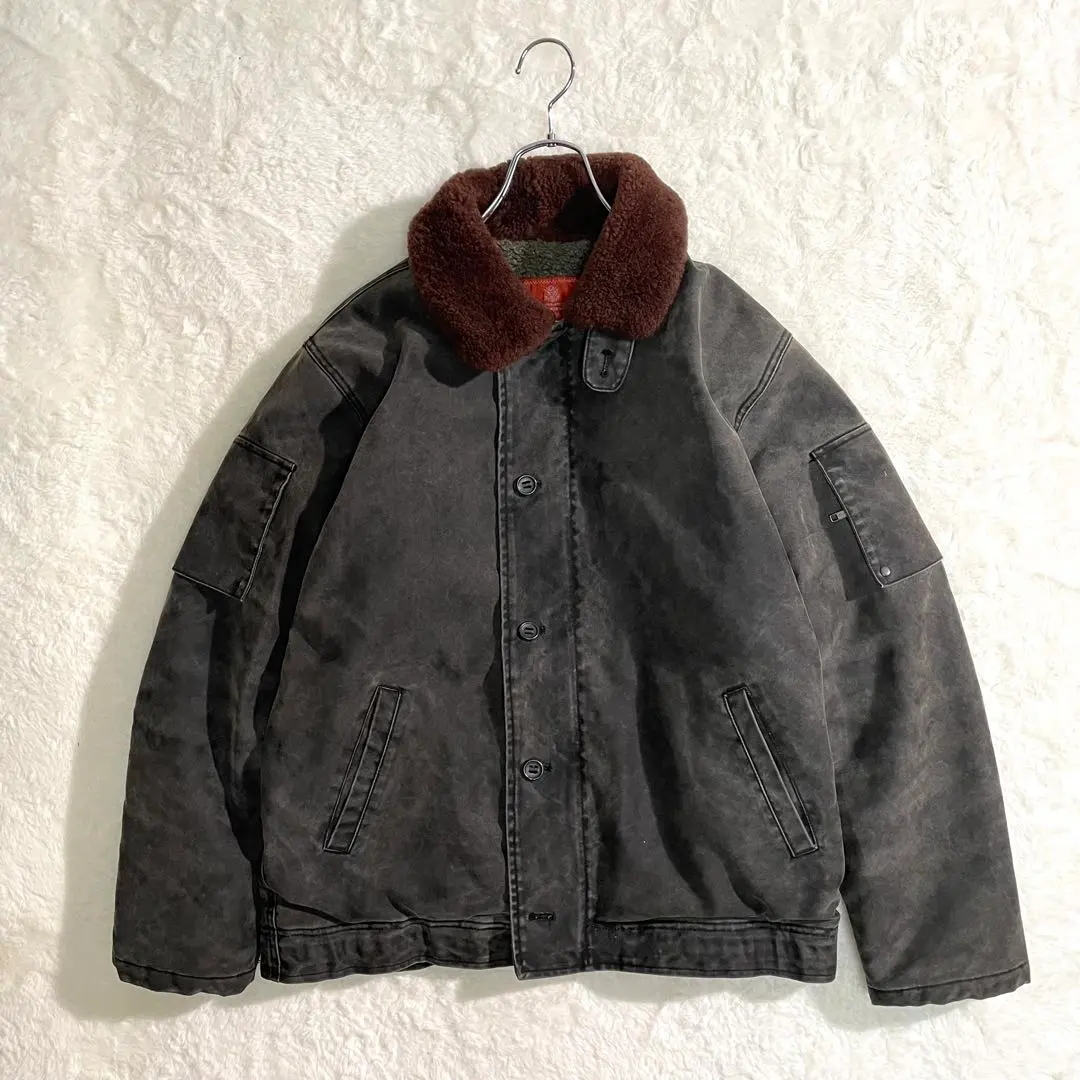 Thumbnail of AVIREX N-1 Deck Jacket, Mouton Collar, Boa Lining, Size L