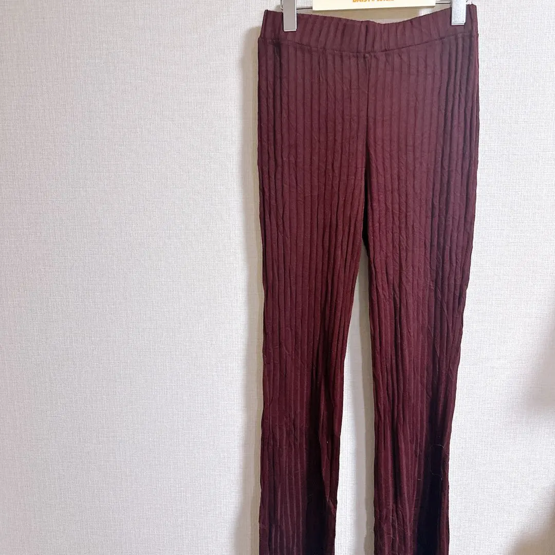 Thumbnail of Ribbed Burgundy Fit Pants
