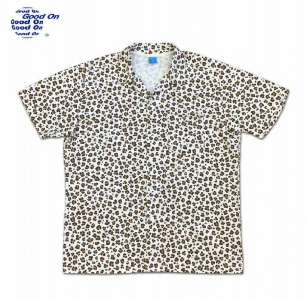 新品Good On ヒョウ柄 半袖シャツサイズXL Good On グッドオン シャツ メンズ レディース 半袖 綿 100