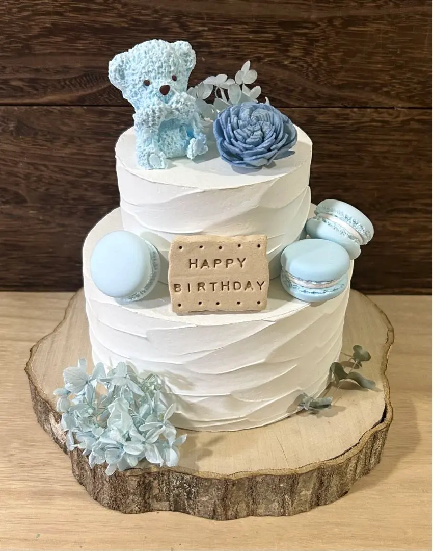 Sugar フェイクケーキ クレイケーキ ハンドメイド 水色 ブルー ホワイト Sugar フェイクケーキ クレイケーキ ハンドメイド 水色 ブルー