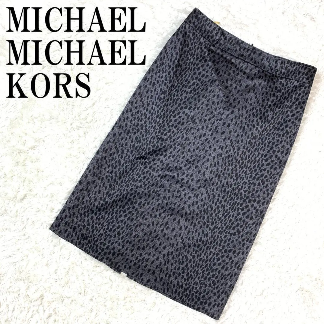 麥可·麥可·寇斯 緊身裙 總花紋 灰色 6 B7574 的縮圖