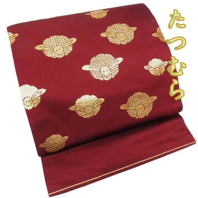 ゆりのはな　未使用品　開き名古屋帯　龍村美術織物　チャンカイの申　正絹　F301 ゆりのはな 未使用品 開き名古屋帯 龍村美術織物 チャンカイの申